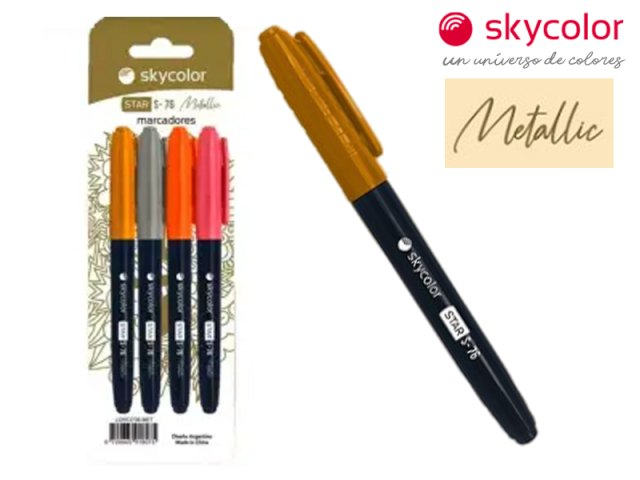 MARCADOR METALIZADO X4UN PERMANENTE