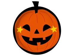 PLATO POLIPAPEL CALABAZA X6 UNIDADES