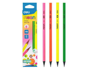 LAPIZ NEGRO SIN GOMA DELI NEON X5UN