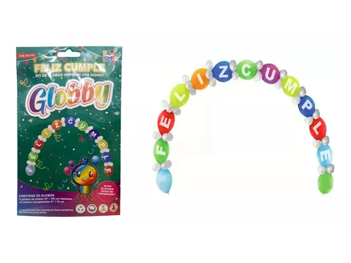 GLOBBY FELIZ CUMPLE 55 PIEZAS