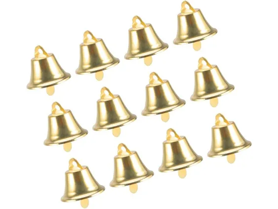 CAMPANITAS DE METAL - DORADO O PLATA - X10 UNIDADES