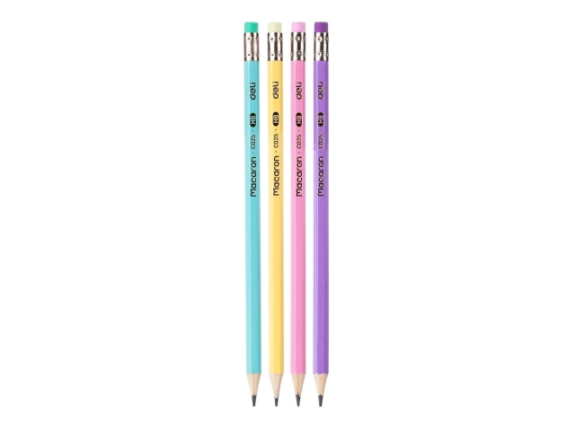 LAPIZ NEGRO CON GOMA DELI PASTEL X5UN