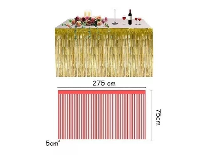 CORTINA PARA MESA DORADA