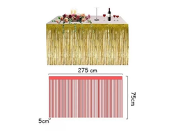 CORTINA PARA MESA DORADA