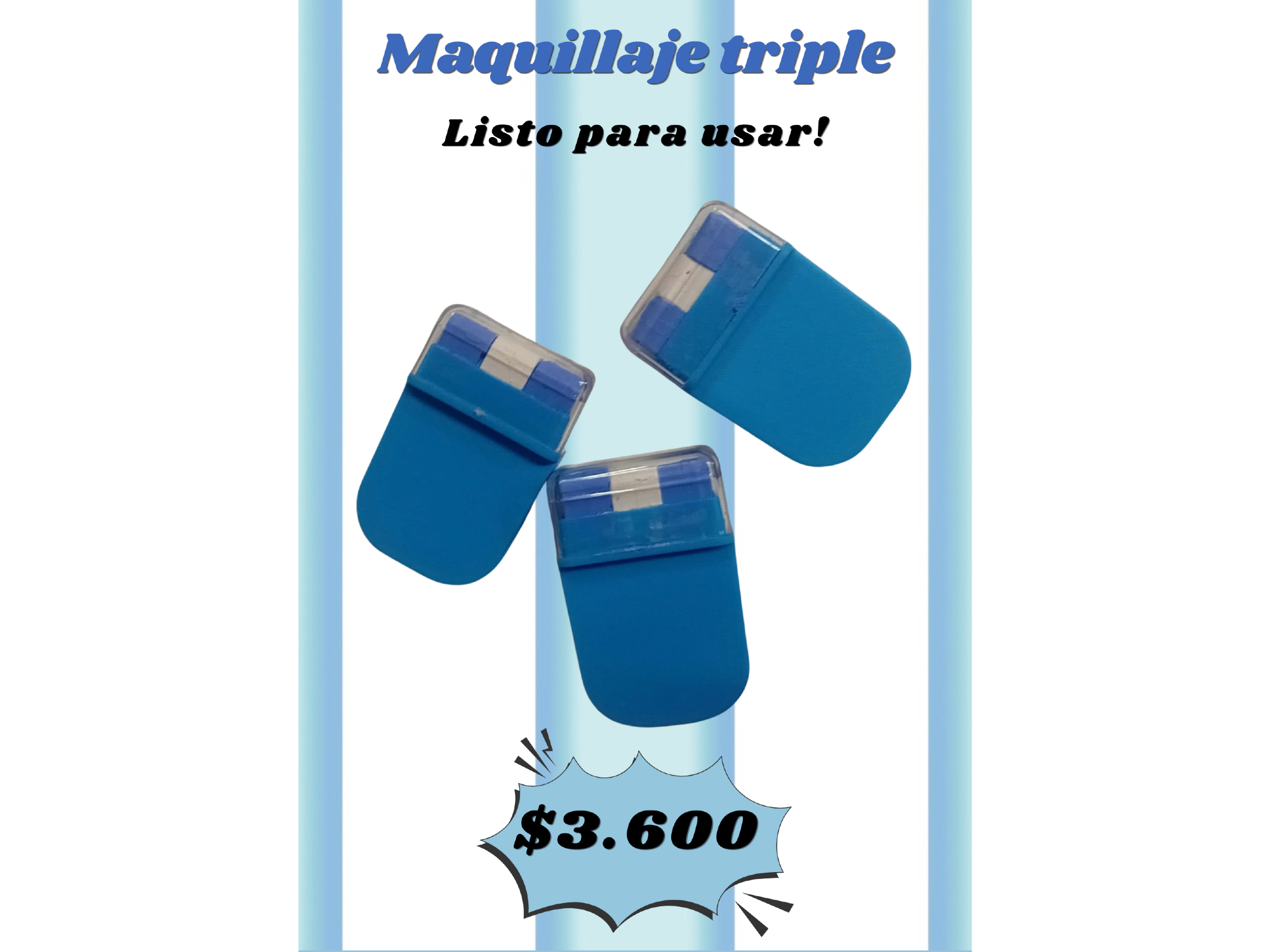 MAQUILLAJE TRIO BANDERA