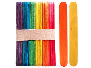 PALITO DE HELADO GRANDE COLOR X 10 UNIDADES