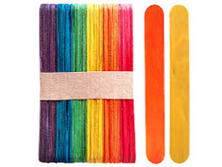 PALITO DE HELADO GRANDE COLOR X 10 UNIDADES