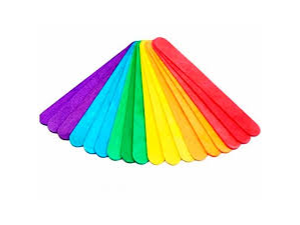PALITO DE HELADO COLOR X10 UNIDADES