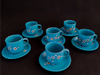 Juego de 12 piezas tazas con platos de té AZUL