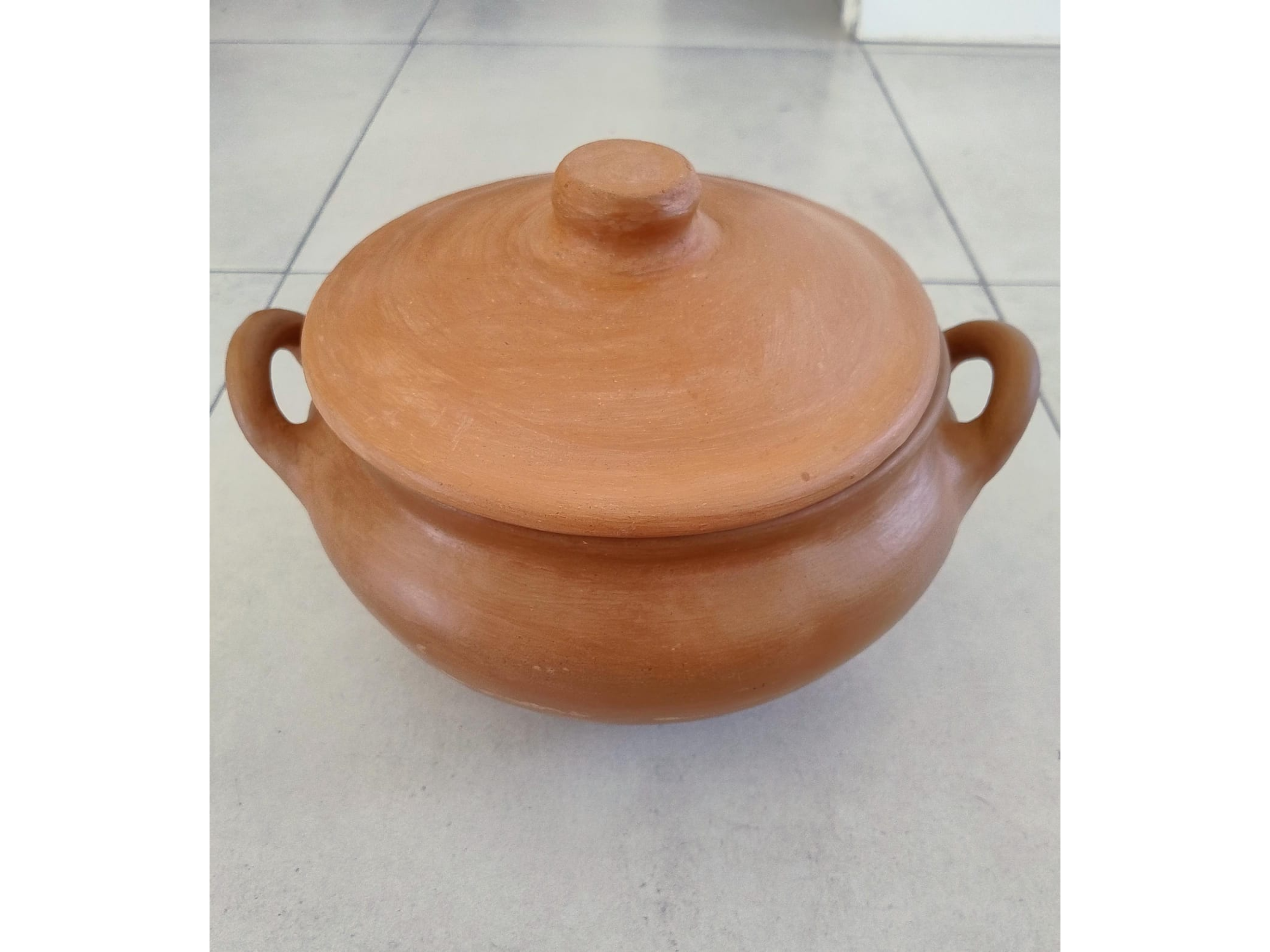 Olla redonda tapa y orejas