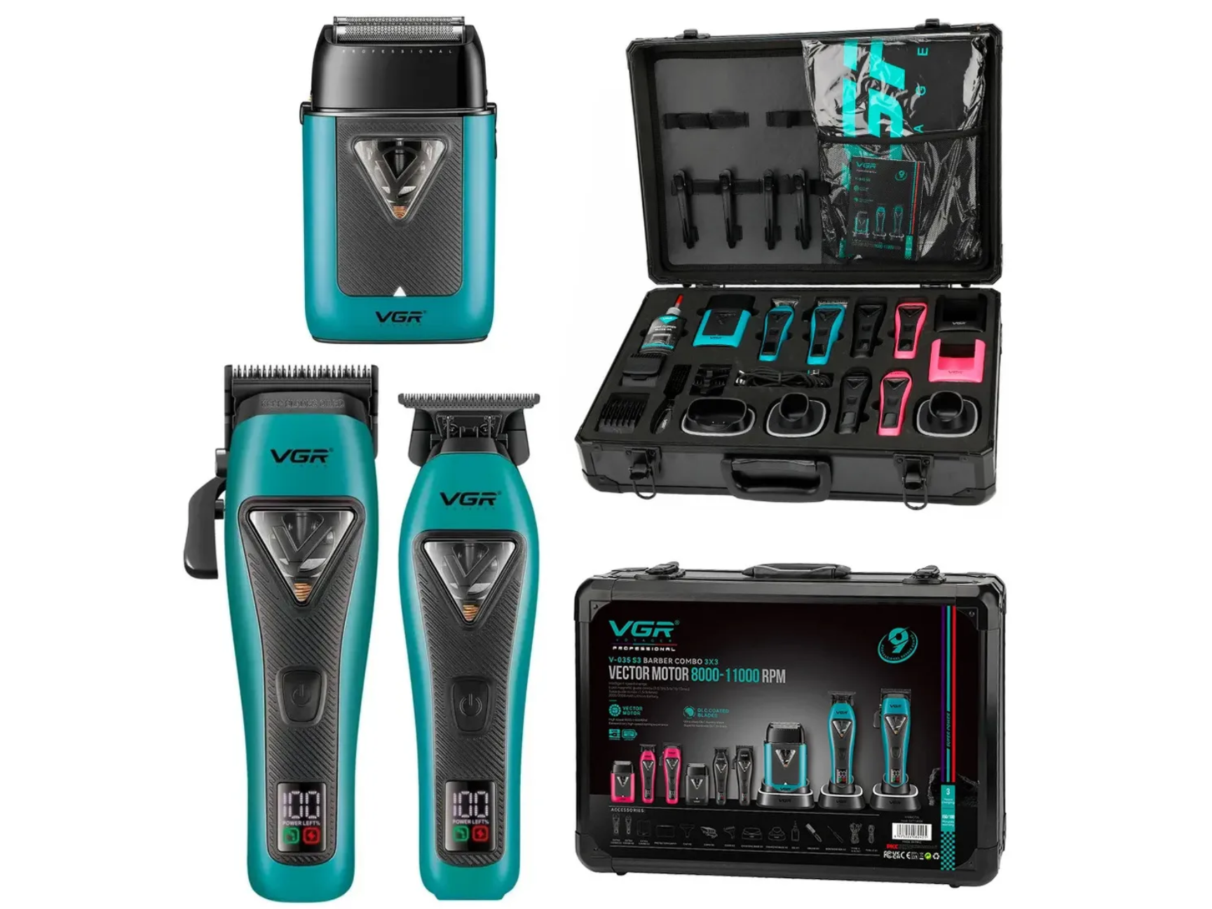 VGR V-035S3 — COMBO BARBER 3 EN 1