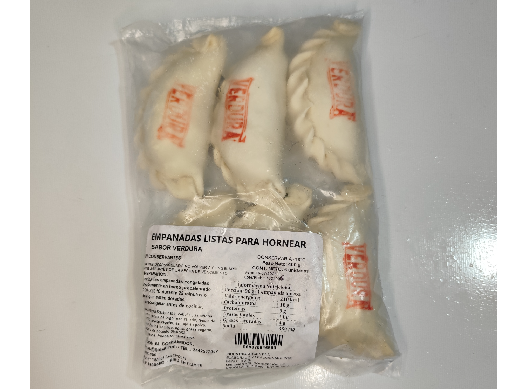 Empanadas de verduras - Benut