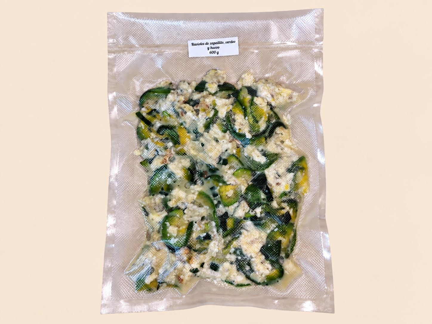 Revuelto de zapallito verde, verdeo y huevo 600 gramos