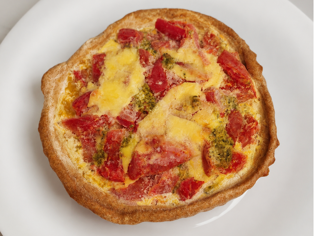 Tarta capresse con jamón