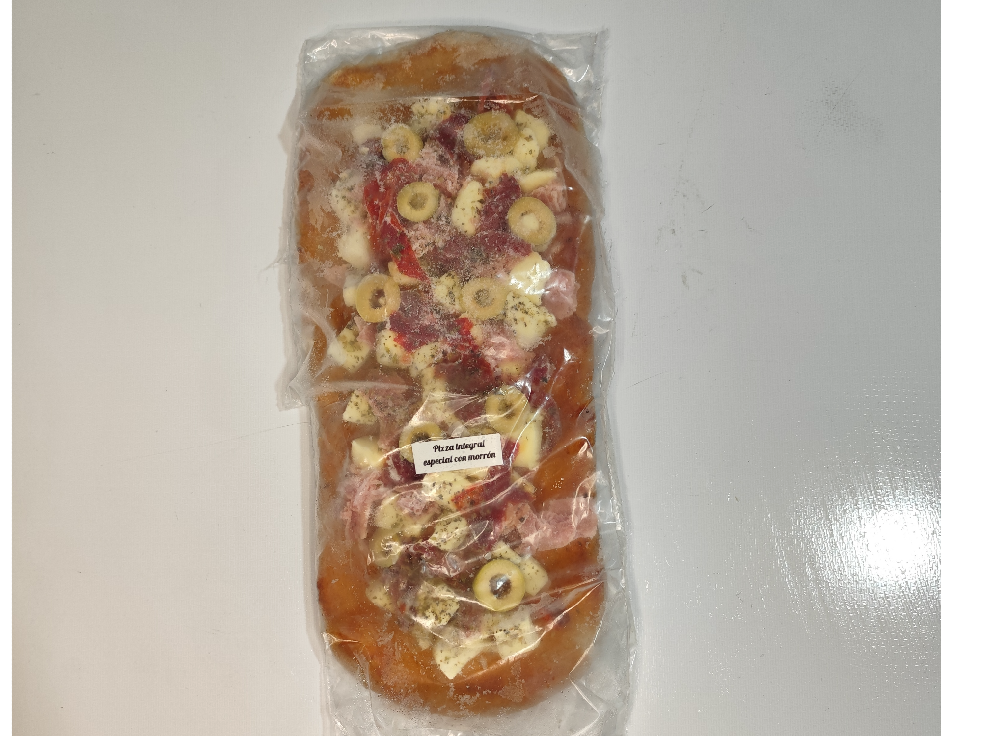 Pizza integral especial con morrón