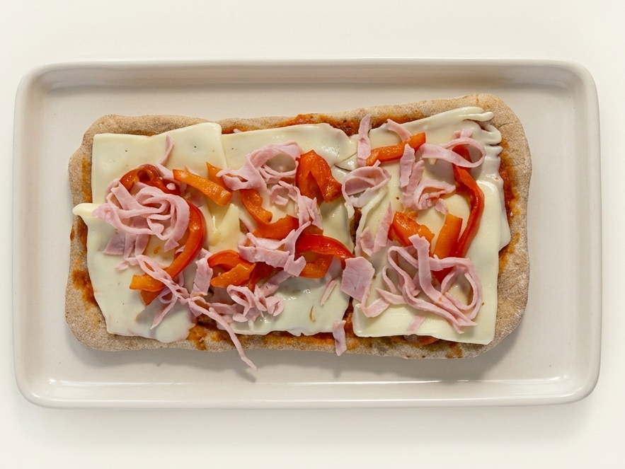 Pizza integral especial con morrón