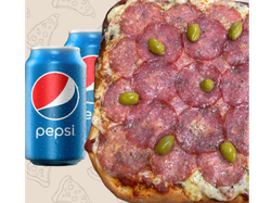 1 Pizza Calabresa + 2 Latas Pepsi