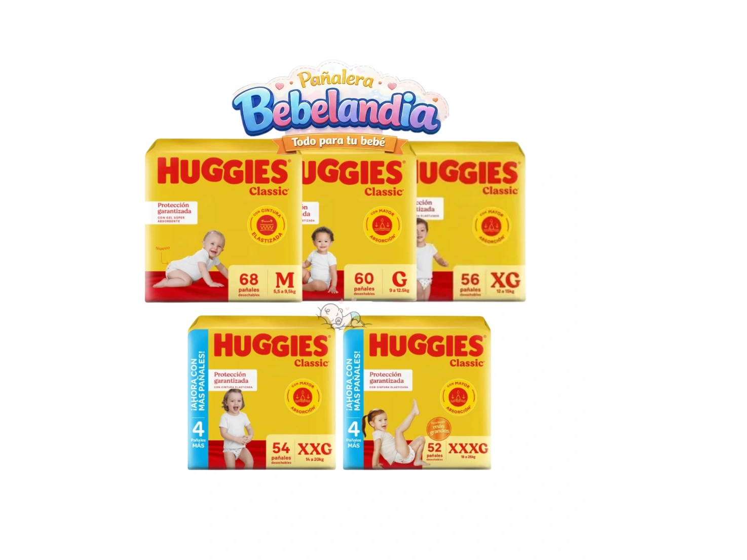 Huggies classic amarillo