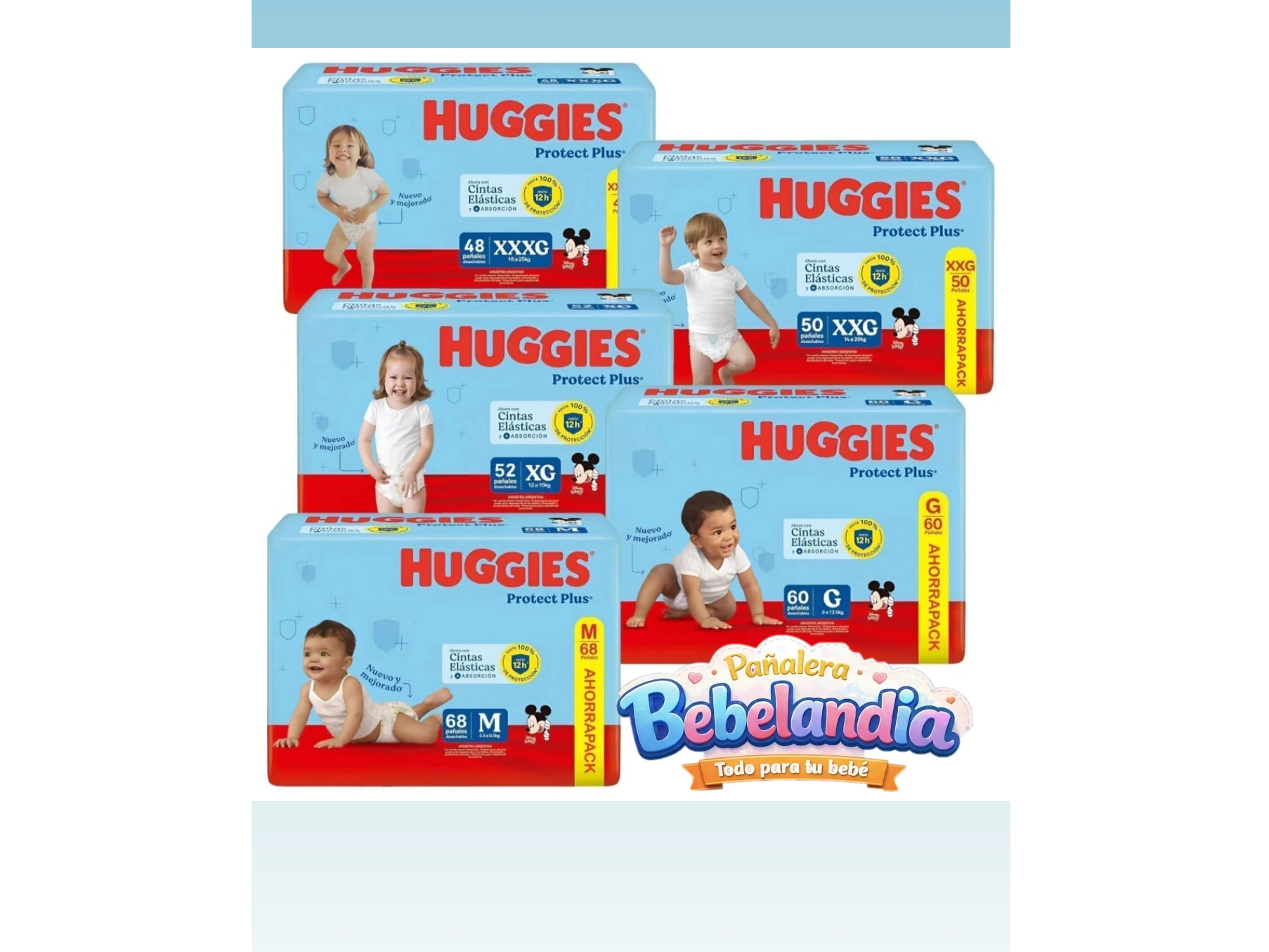 Huggies protect plus celeste