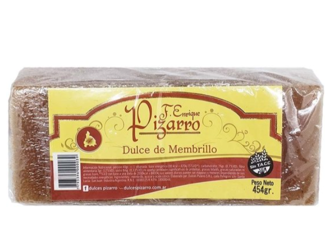 PAN DE MEMBRILLO PIZARRO X 450 GR