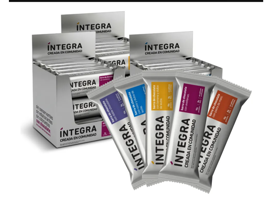 BARRA INTEGRA de coco y dulce de leche