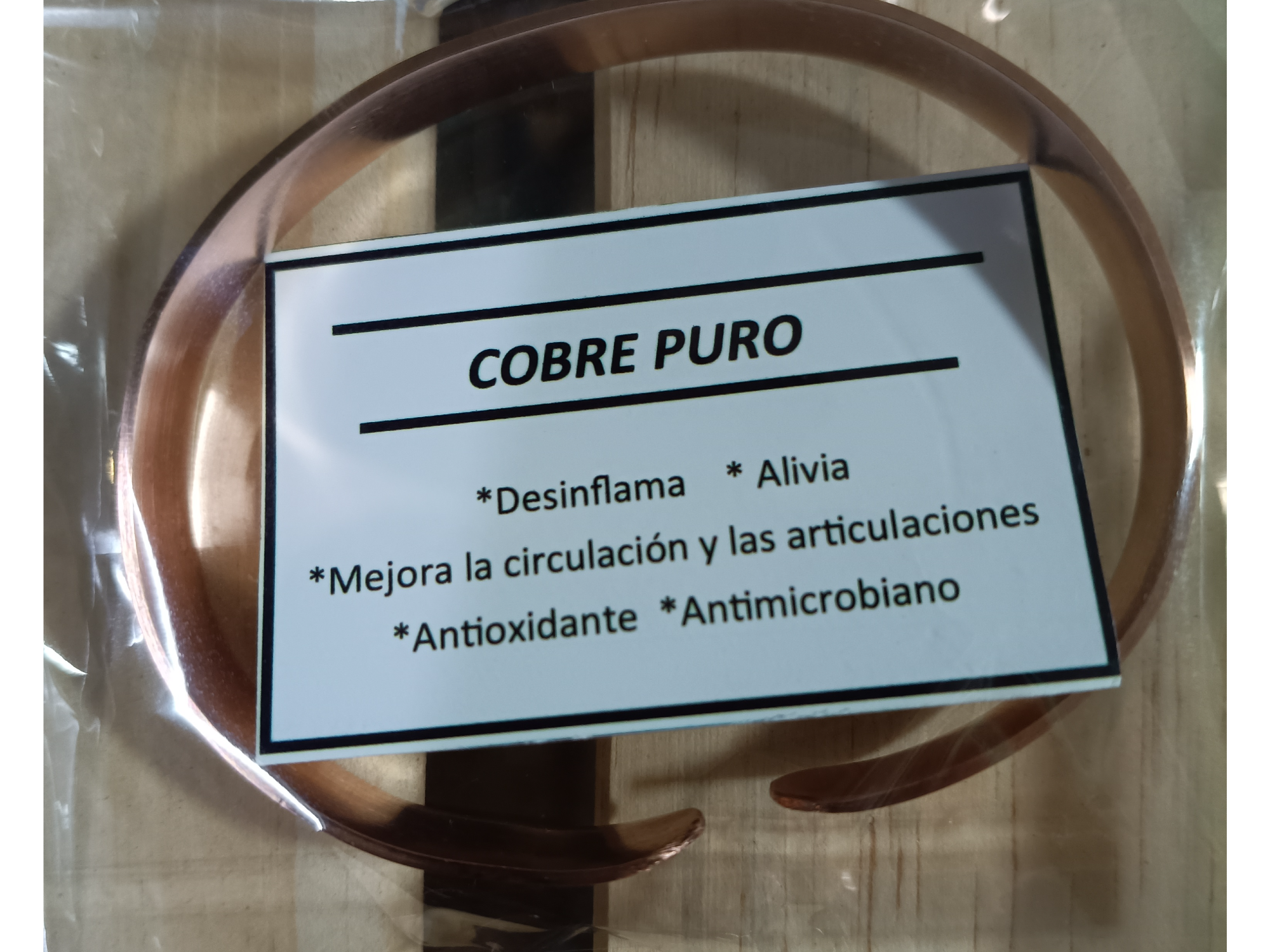 PULSERA DE COBRE PURO