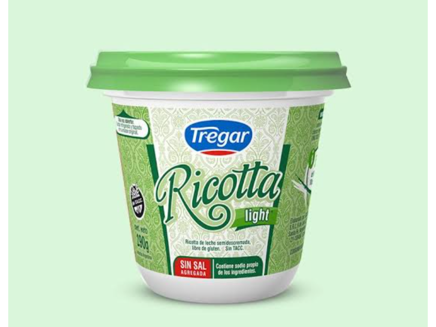 RICOTA TREGAR LIGHT sin sal x 290 gr