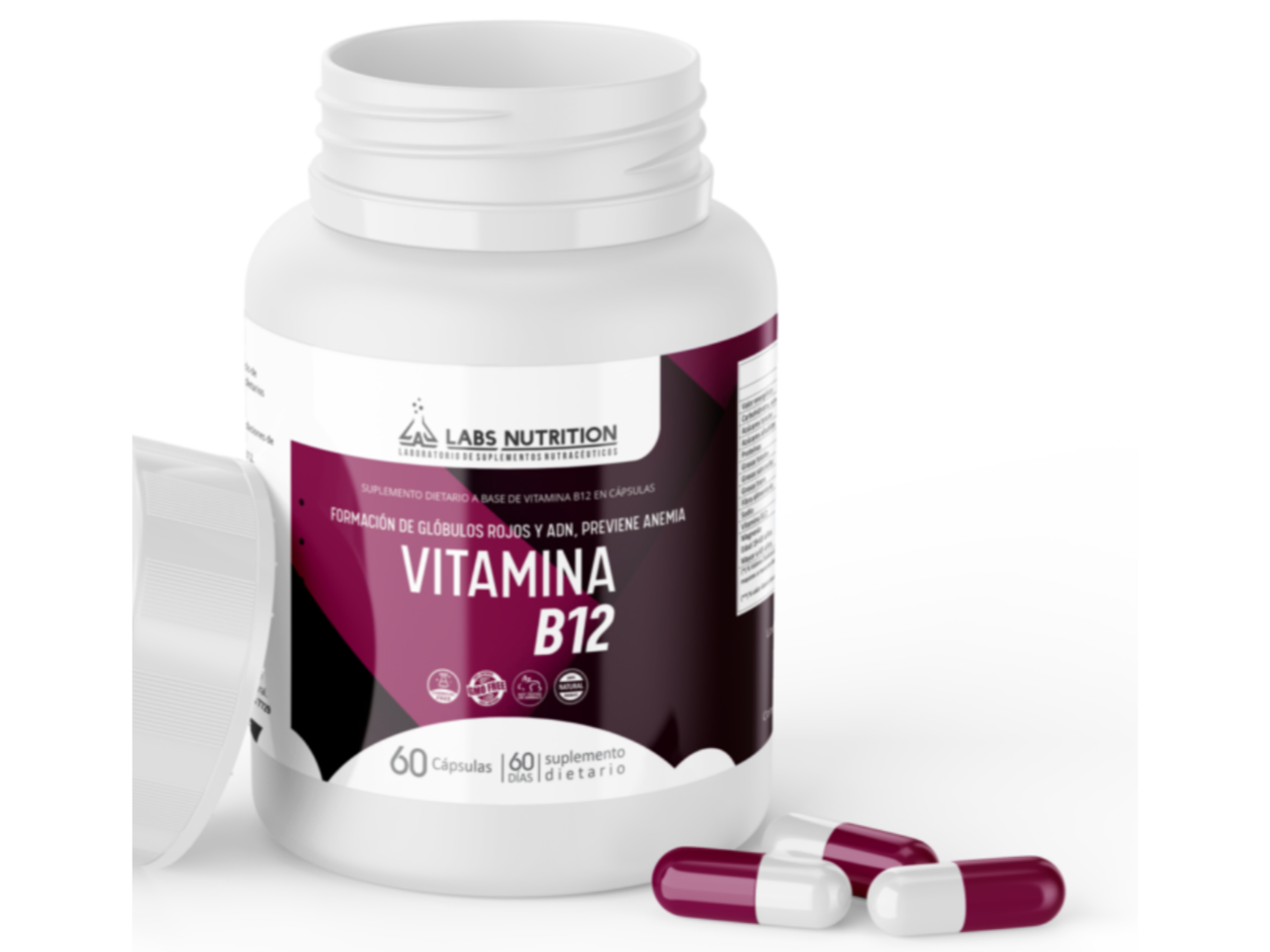 VITAMINA B12 LABS NUTRITION X 60 COMPRIMIDOS