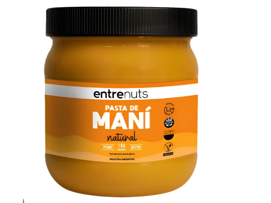 PASTA DE MANÍ NATURAL x 1 kilo entrenuts