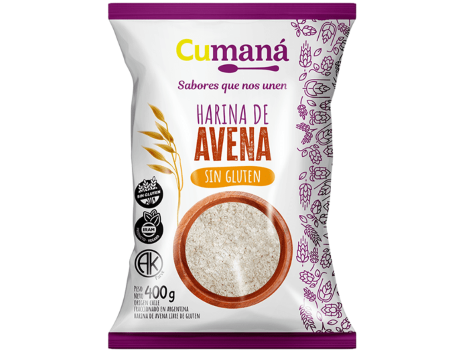 HARINA DE AVENA X 400 GR CUMANA