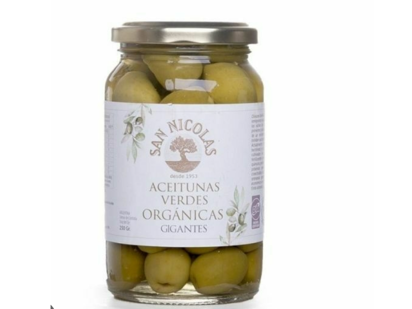 ACEITUNAS VERDES ORGANICAS GIGANTES
