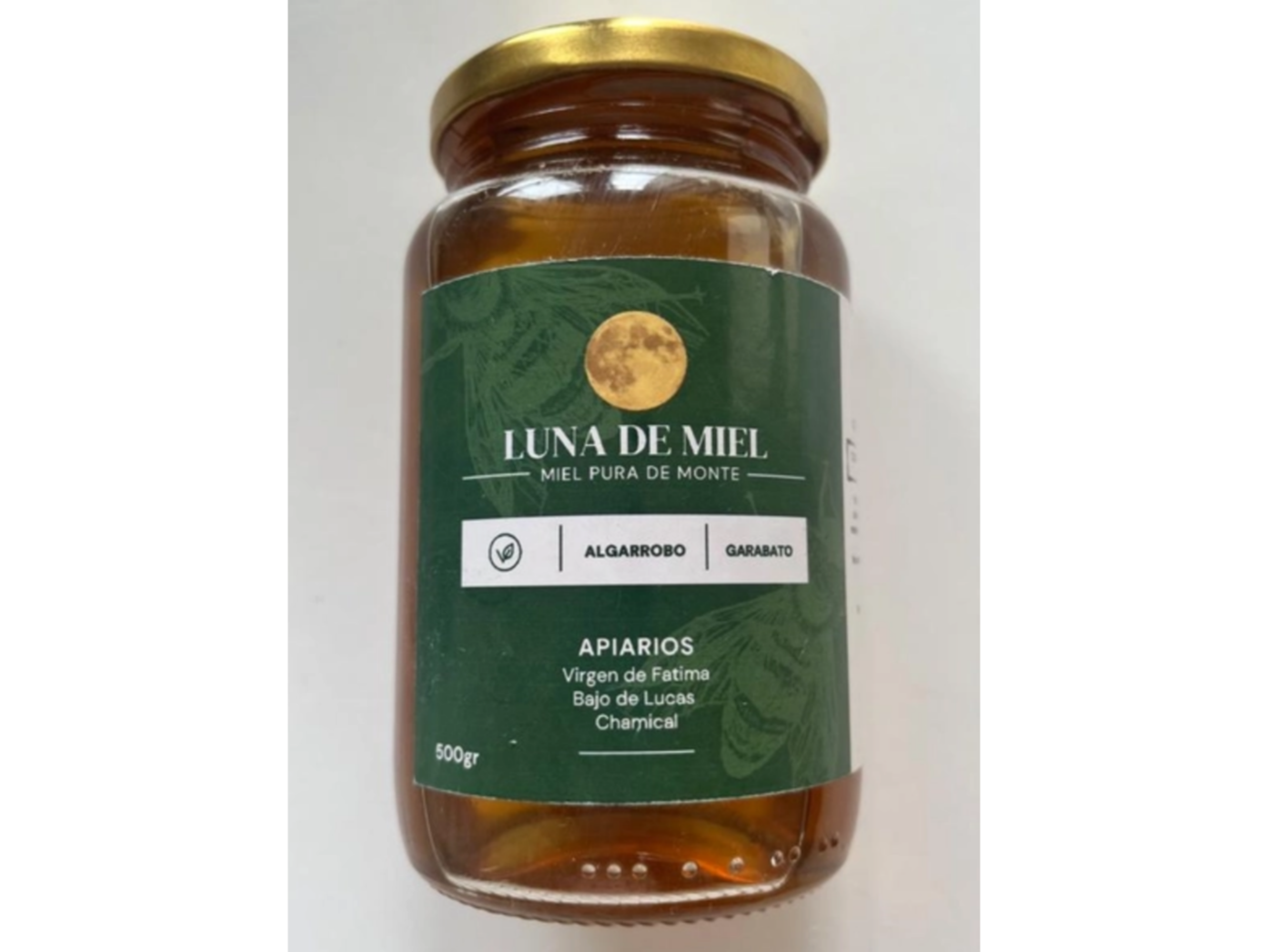 MIEL PURA agroecologica  LUNA DE MIEL X 500 GR VIDRIO