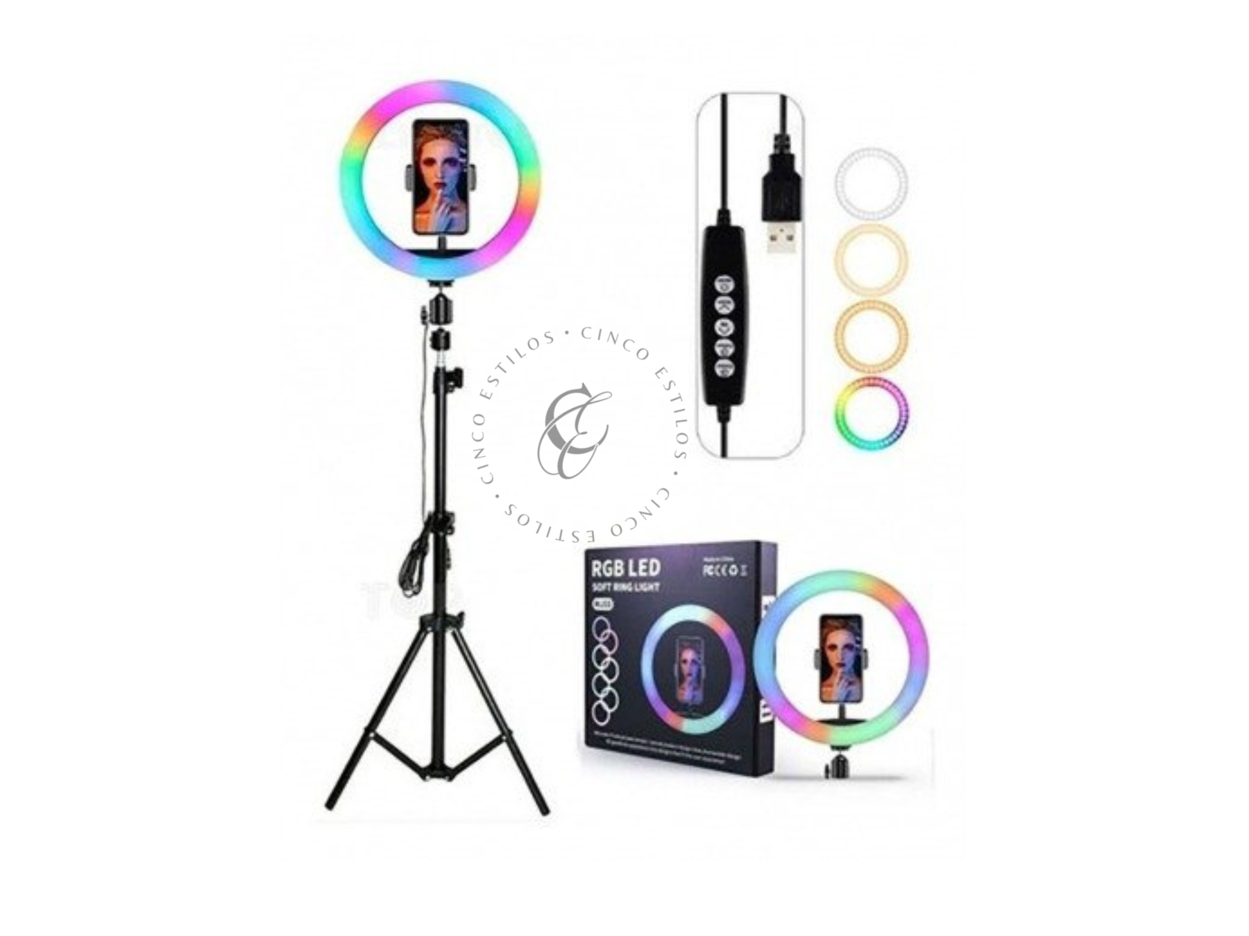 Aro de Luz RGB con Trípode