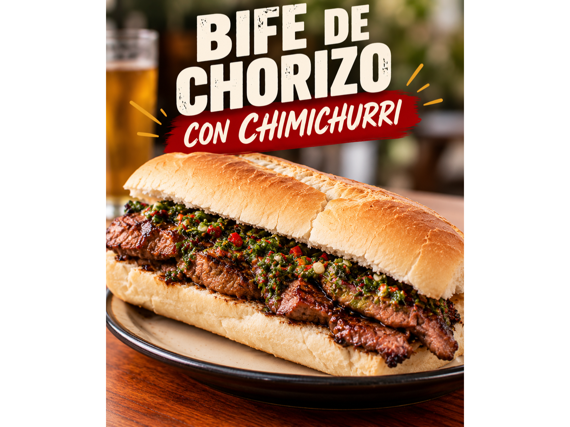 Sandwich de bife de chorizo