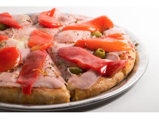 Pizza Jamón y morrón al la piedra ( cod PI701)