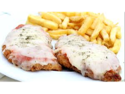 Milanesa de pollo con Jamón y muzarella  (Cod *202*)
