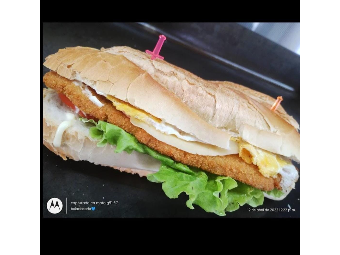 Sandwich milanesa de ternera individual MEGA (cod 03002)
