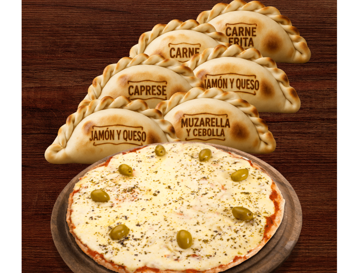 1 MUZARELLA + 6 EMPANADAS (cod PR2)