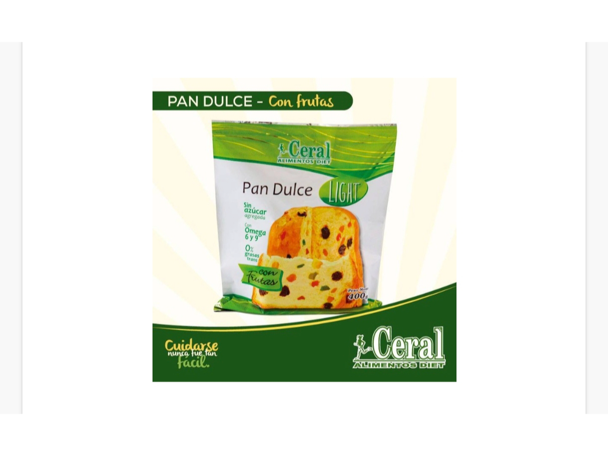 Pan dulce Light Con Frutas