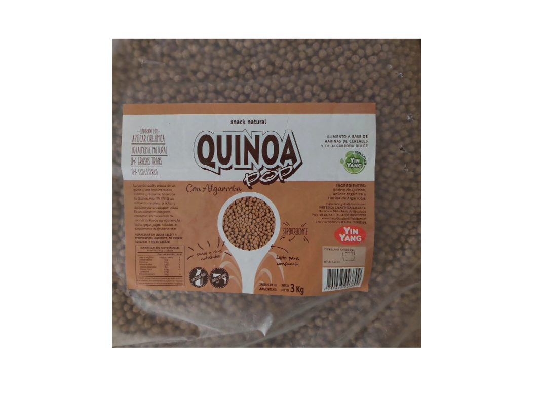 Quinoa Pop con Algarroba x 3 Kilos