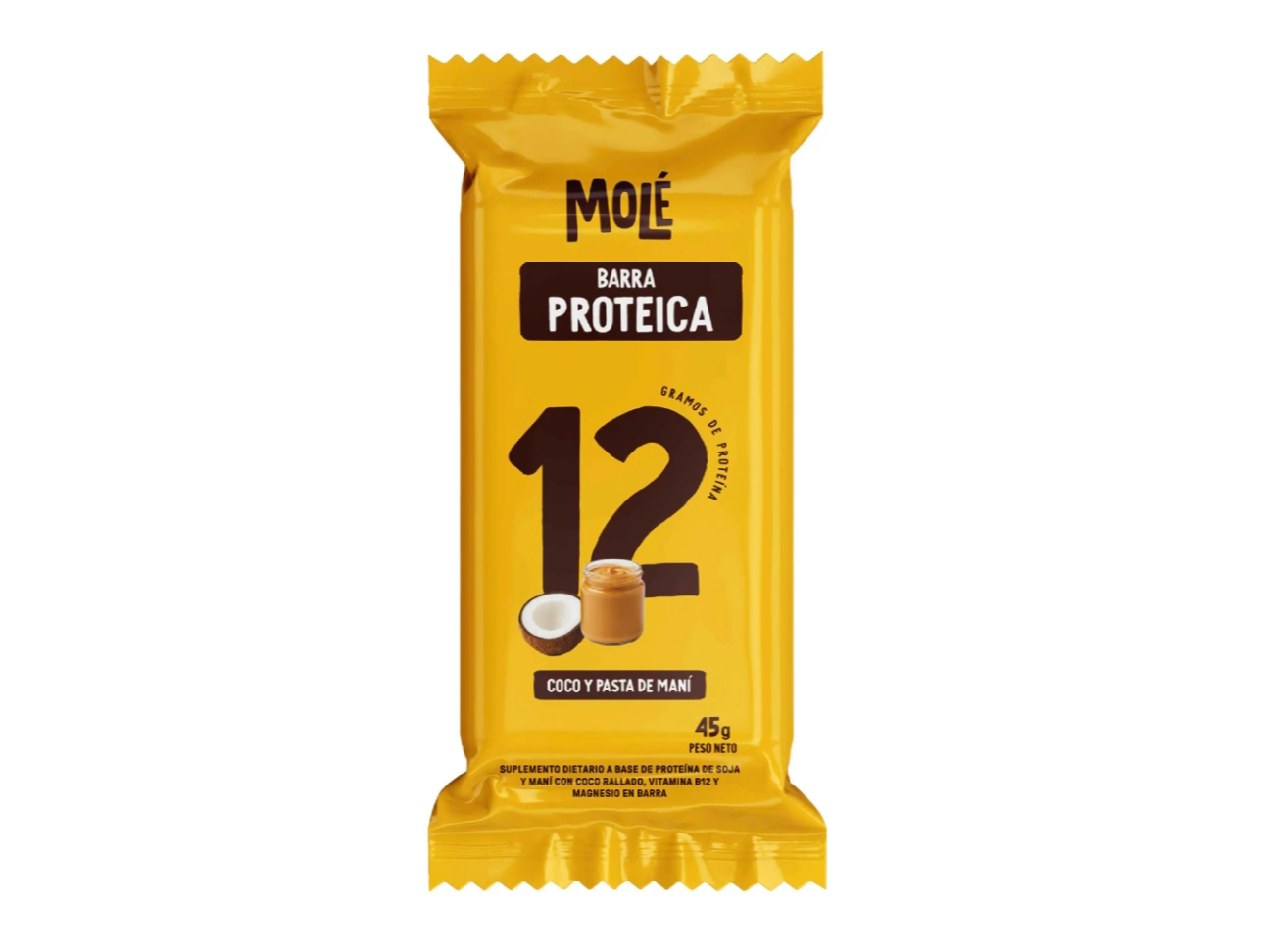 Barra Proteica Coco y Pasta de Maní