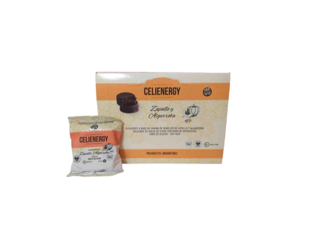 Caja Alfajor con harina de Zapallo y Algarroba