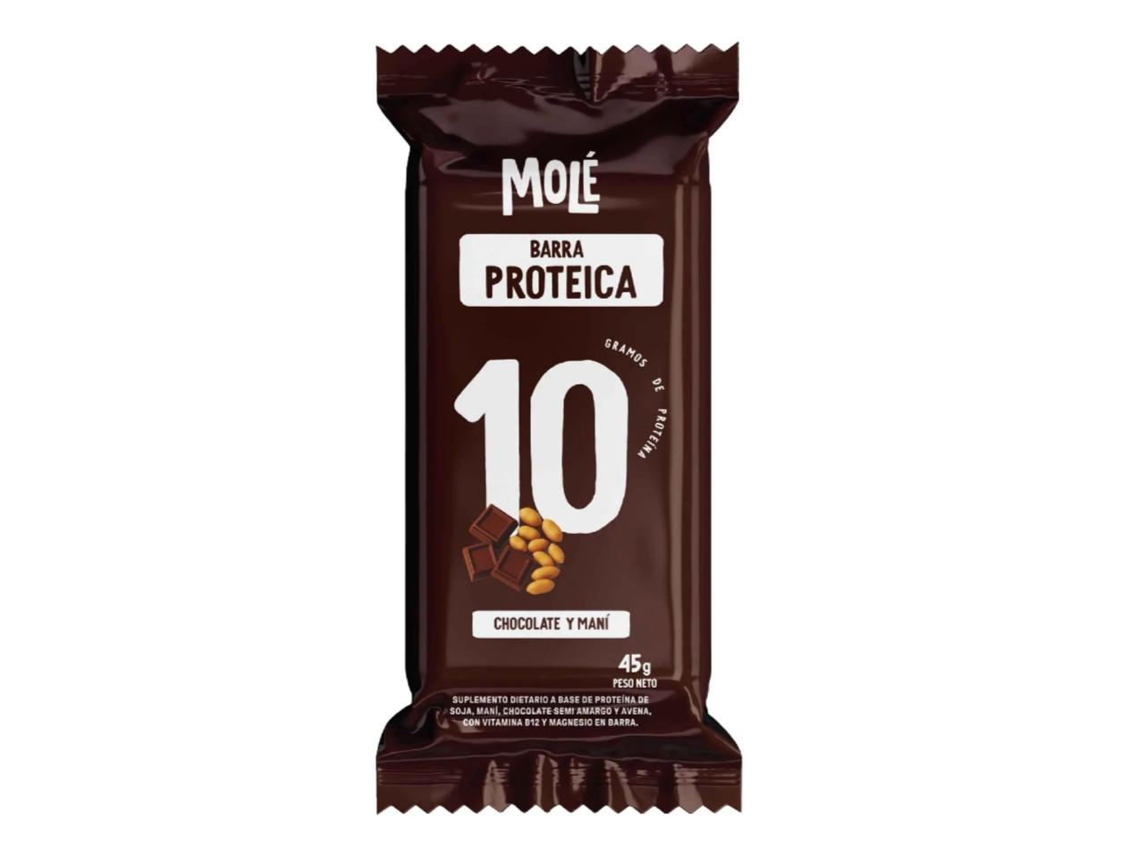 Barra Proteica Chocolate y Maní
