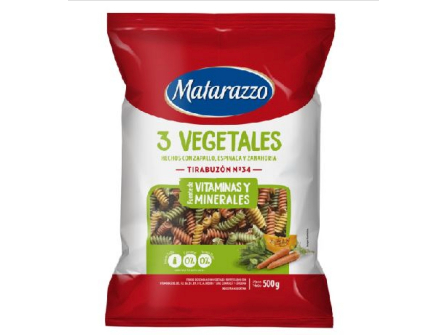 Tirabuzón 3 Vegetales