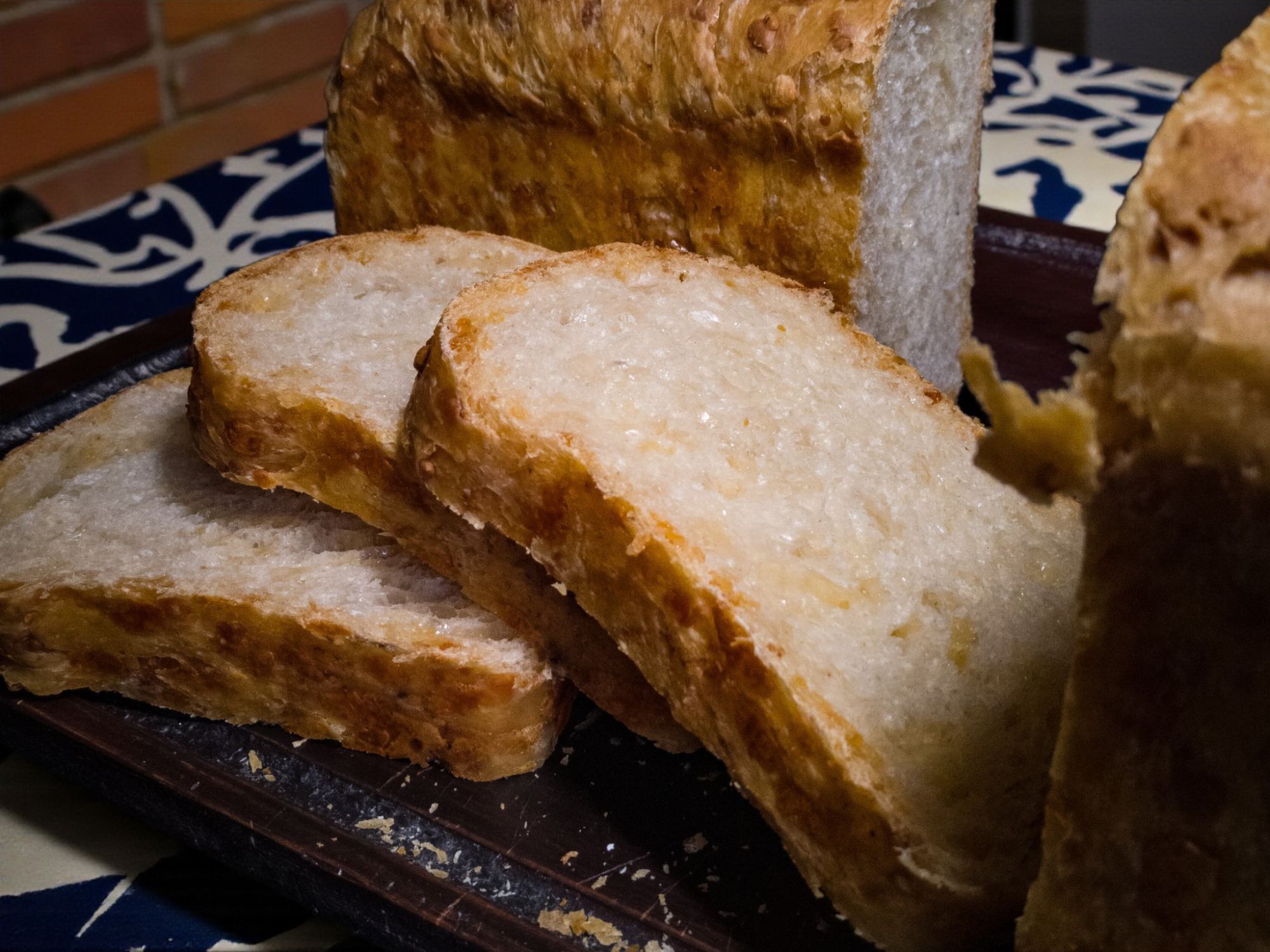 Pan blanco con manteca