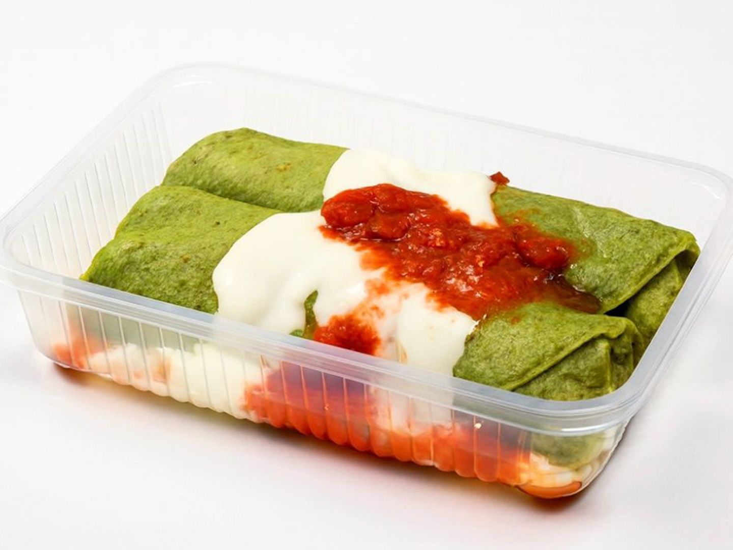 Crepes de espinaca y pollo