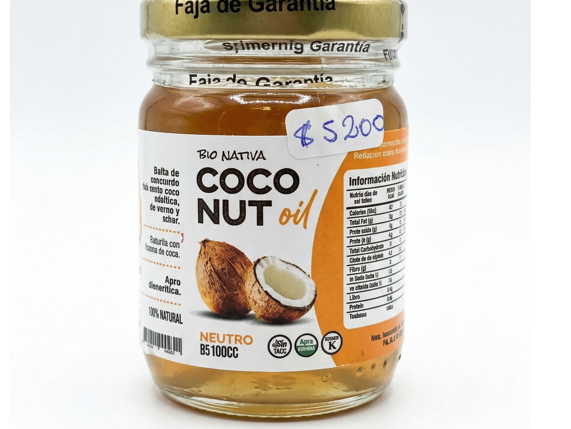 Aceite de Coco Neutro Bio Nativa x100cc