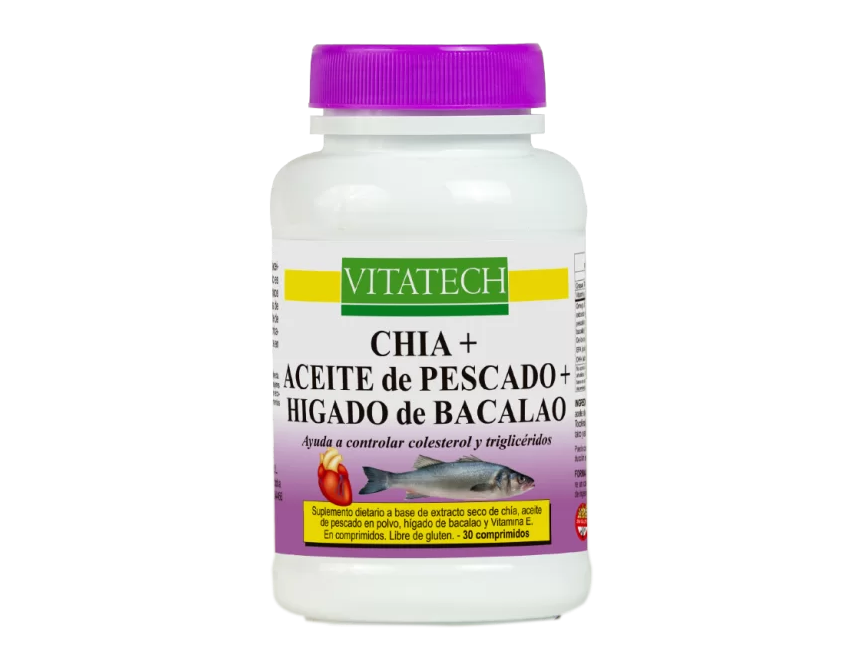 Vitatech Aceite de Pescado + Chia + Hígado de Bacalao x 30 Comp