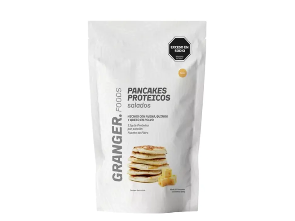 Pancakes Proteicos Salados Sabor Queso x 300 gr – GRANGER