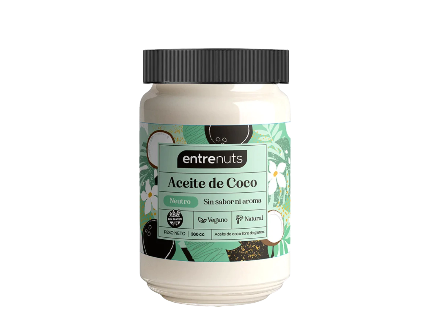 ACEITE DE COCO NEUTRO X 360 cc ENTRENUTS SIN TACC VEGANO
